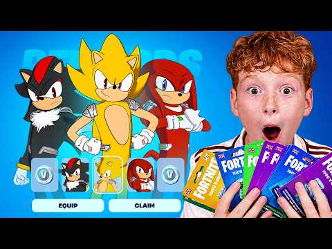 Upgrading 9 Year Old Brothers Fortnite Account!