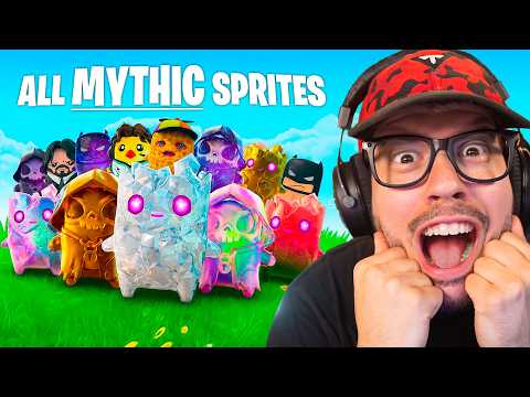 Finding ALL *RARE* MYTHIC SPRITES in FORTNITE! (WORLD RECORD)