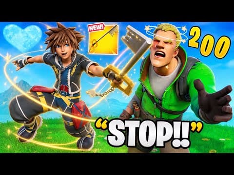 Trolling With MYTHIC Keyblade In Fortnite! (Kingdom Hearts)