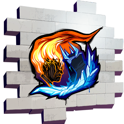 Fire v Ice — Uncommon Spray Fortnite cosmetic