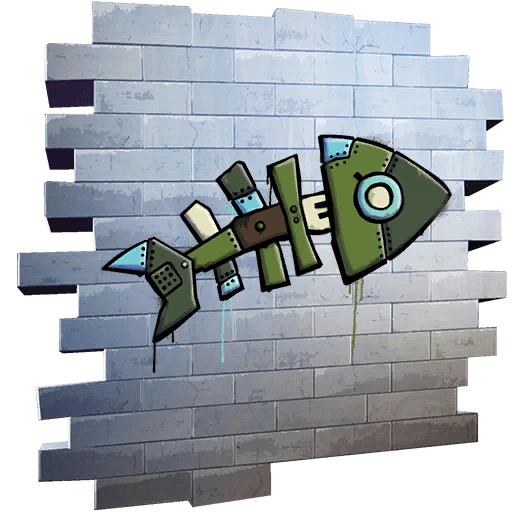 Mecha Fish — Uncommon Spray Fortnite cosmetic