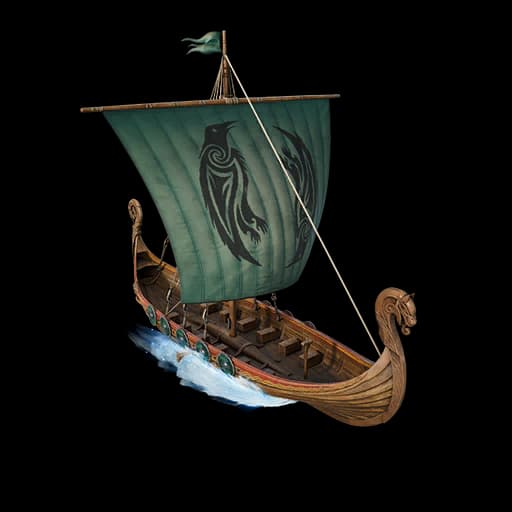 Wolf-Kissed Longboat