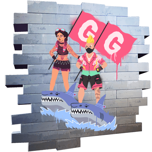 Shark Surfers — Uncommon Spray Fortnite cosmetic