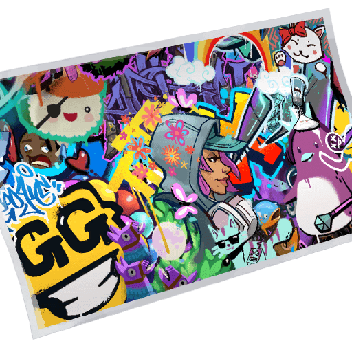 Spray Collage — Uncommon Loading Screen Fortnite cosmetic