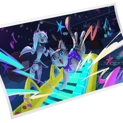 Purrfect Notes — Uncommon Loading Screen Fortnite cosmetic