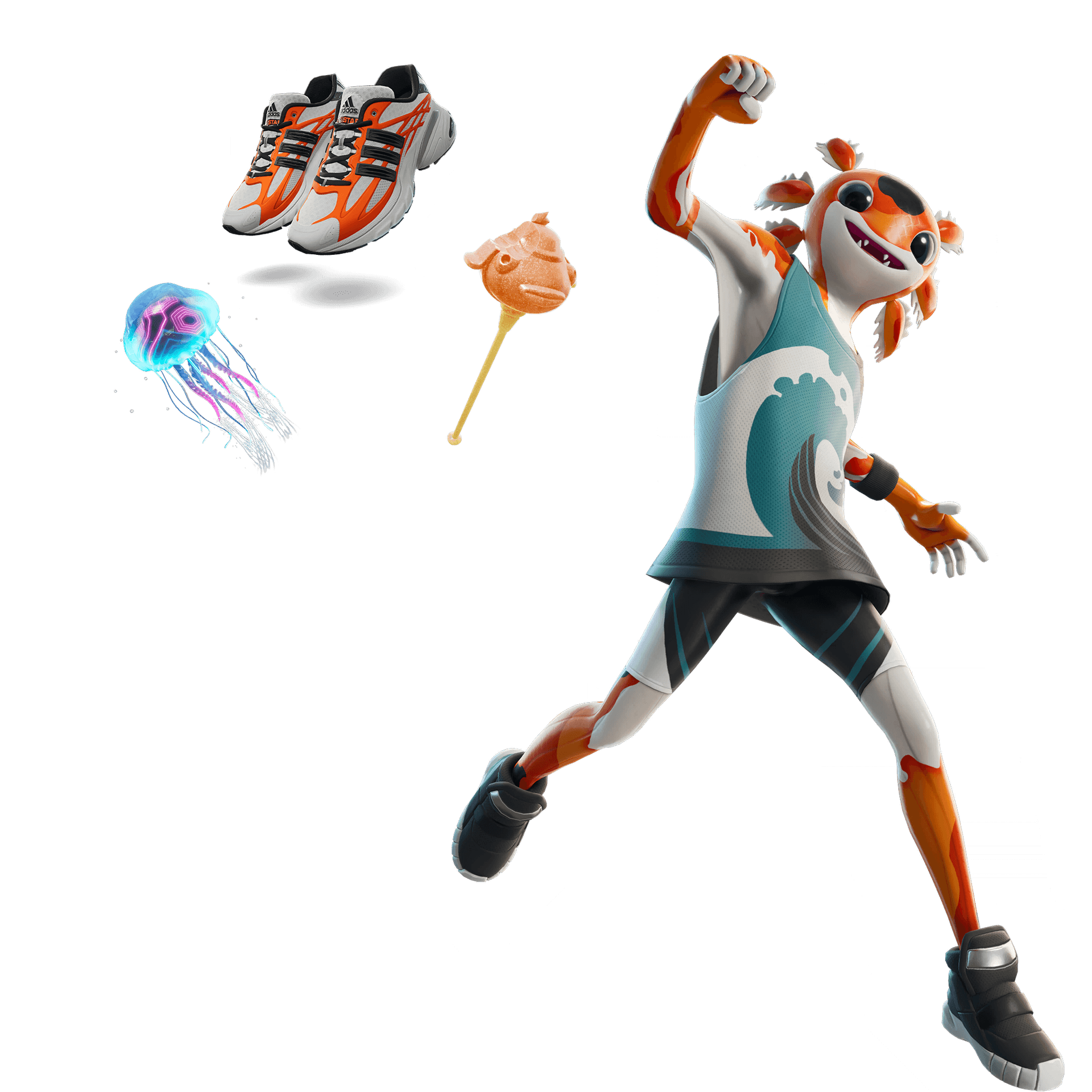 adidas Solar Orange 'Squid' Bundle — Epic Bundles Fortnite cosmetic