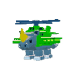 Rainbow Rhino Helicopterino
