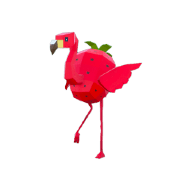 Rainbow Strawberrelli Flamingelli