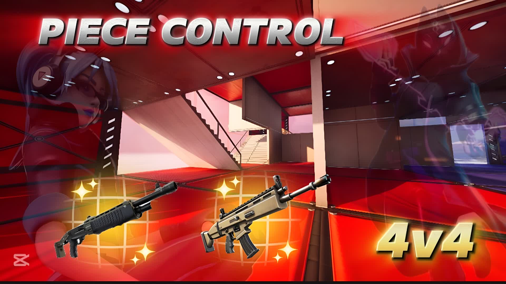 PIECE CONTROL RED VS BLUE 4V4 — Fortnite Creative map