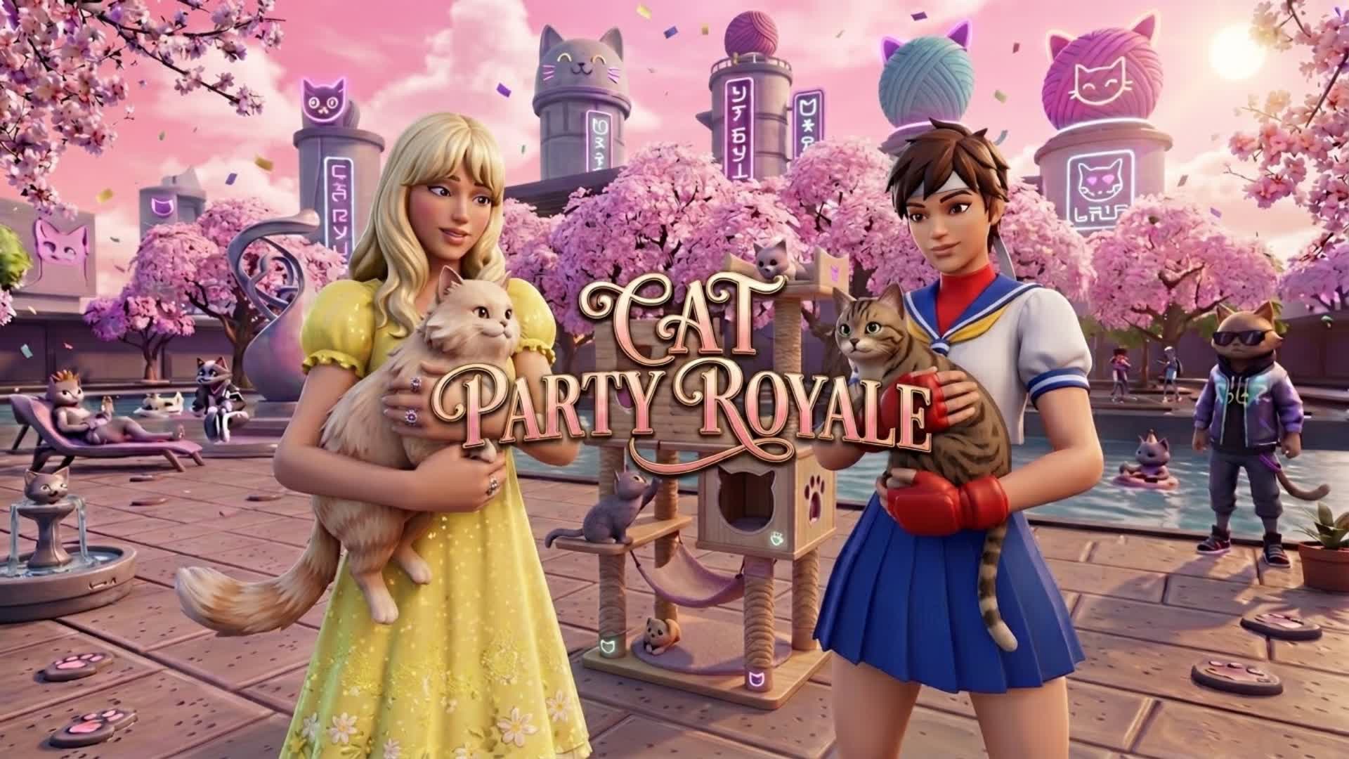 ♡ CAT PARTY ROYALE 2.6 ♡ — Fortnite Creative map