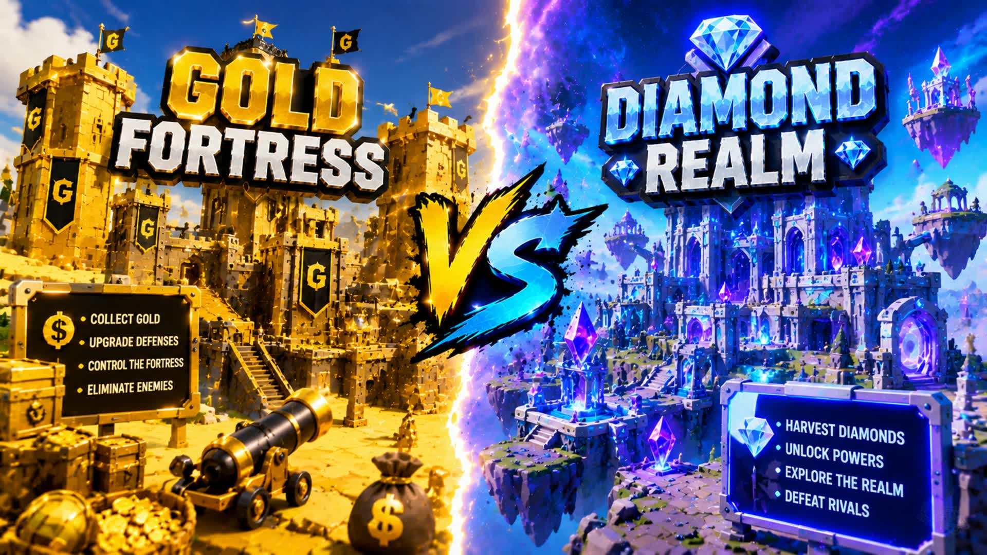 π° GOLD FORTRESS VS DIAMOND REALM π β Fortnite Creative map