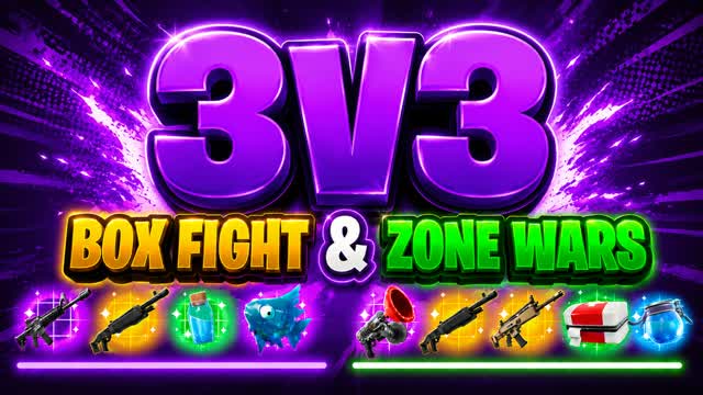 3V3 📦BOX FIGHT & ZONE WARS🌪️ — Fortnite Creative map
