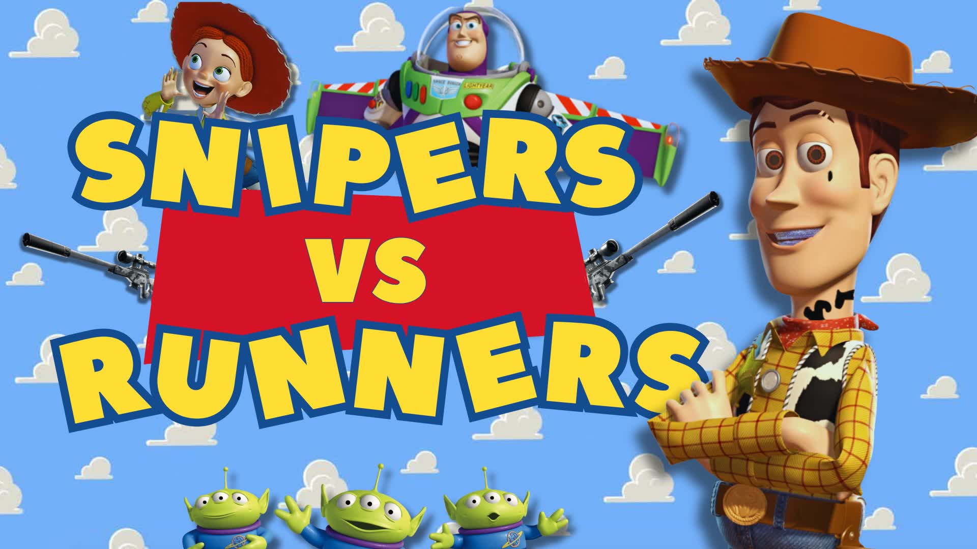 SNIPERS VS RUNNERS : TOY STORY EDITION โ Fortnite Creative map