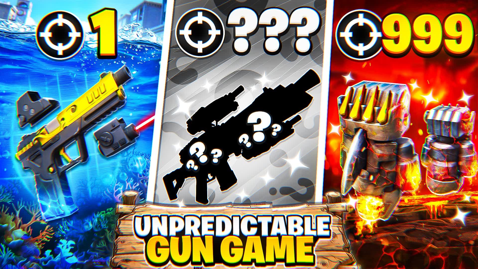 Unpredictable Team Gun Game ๐ซ โ Fortnite Creative map