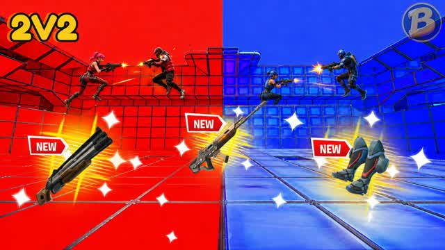 CONFRONTATION RED VS BLUE 2V2 — Fortnite Creative map