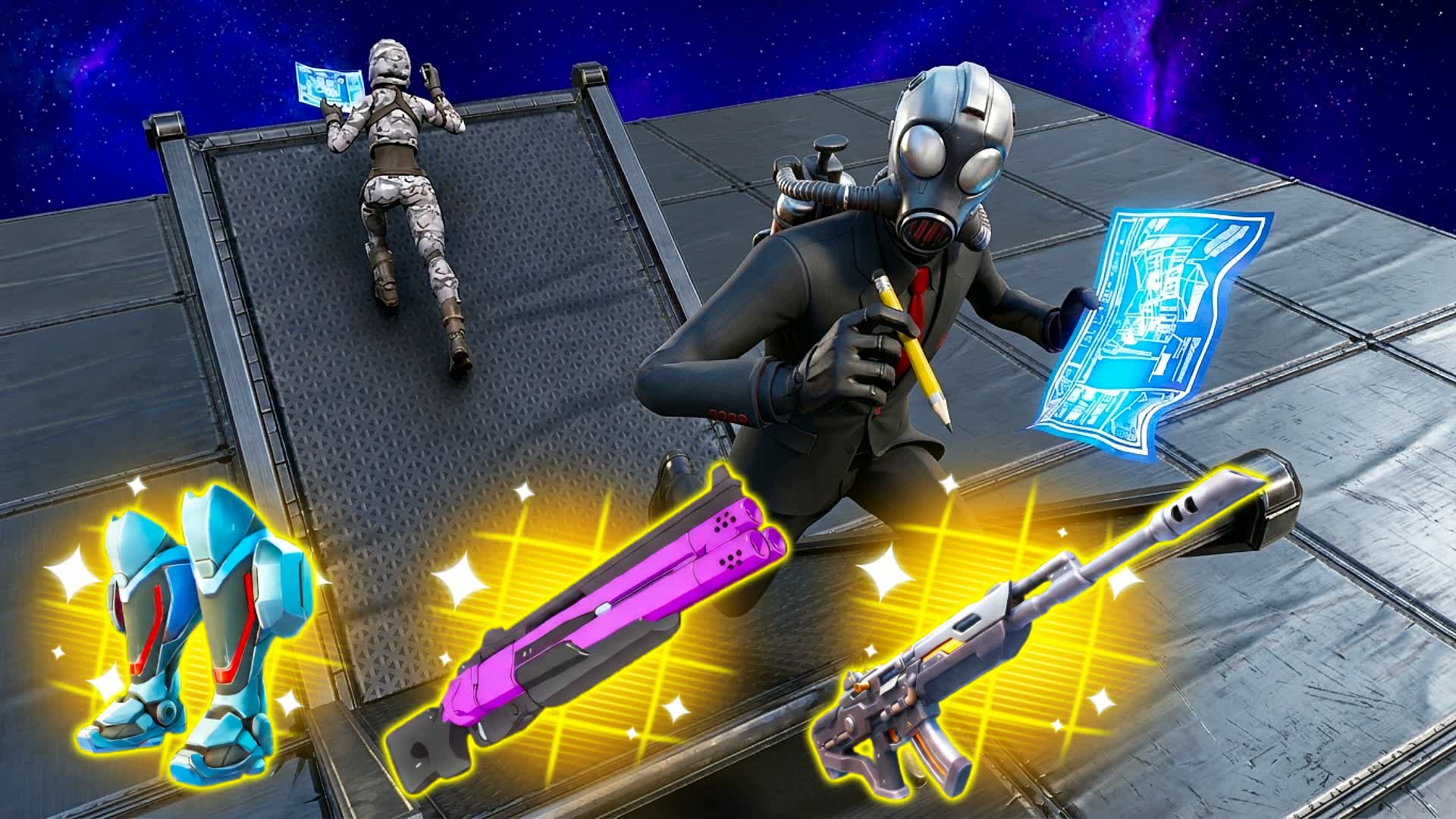 CHAOS 1V1 (AIM & Build Fight FFA) — Fortnite Creative map