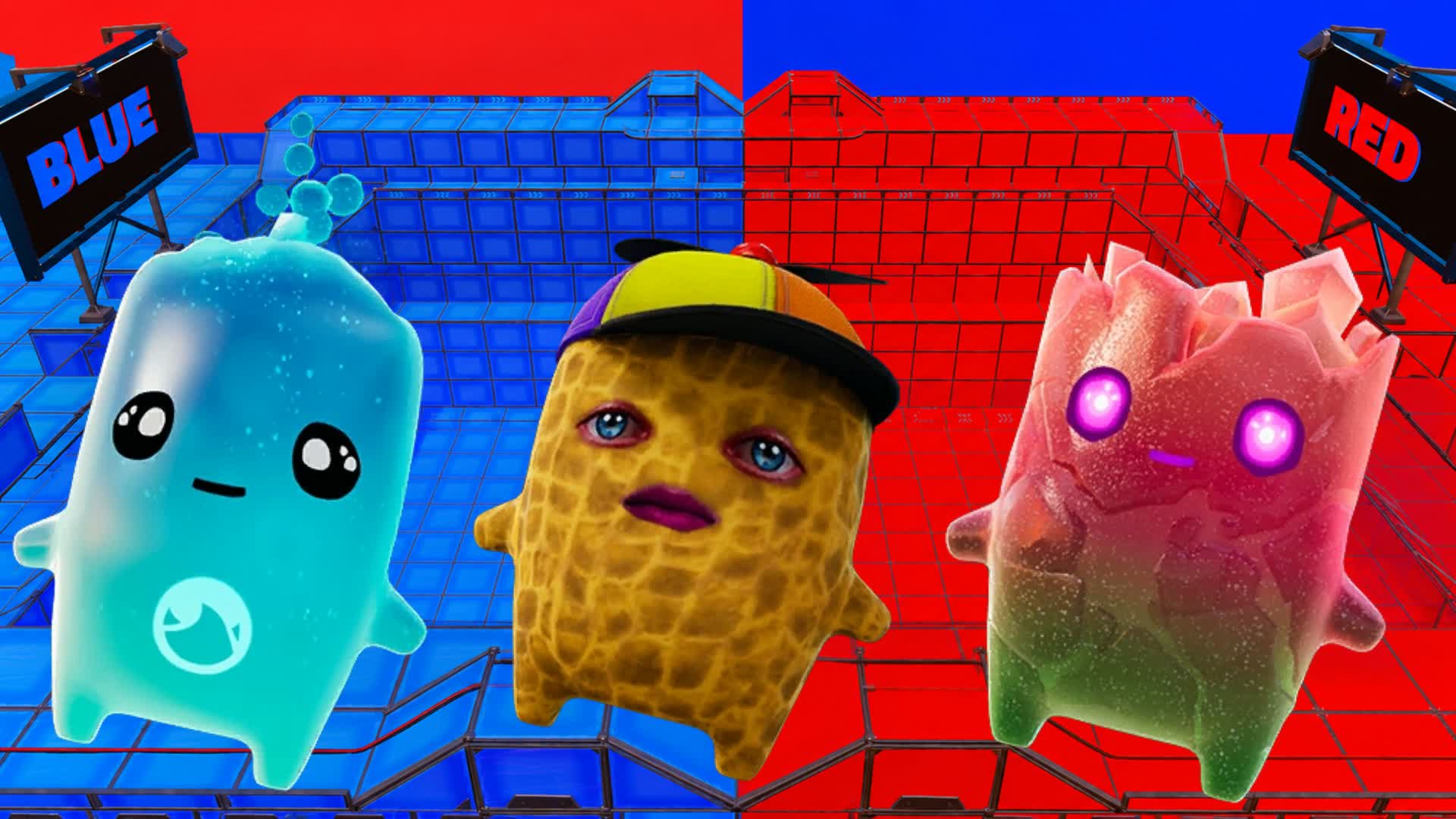 SWEET RED VS BLUE🔴🔵FACIL — Fortnite Creative map