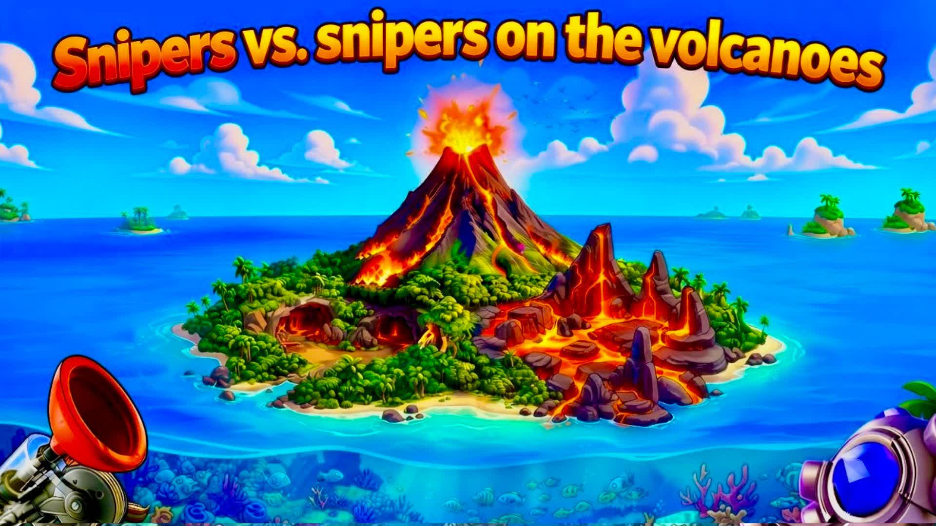 Snipers vs Snipers on the volcanoes — Fortnite Creative map