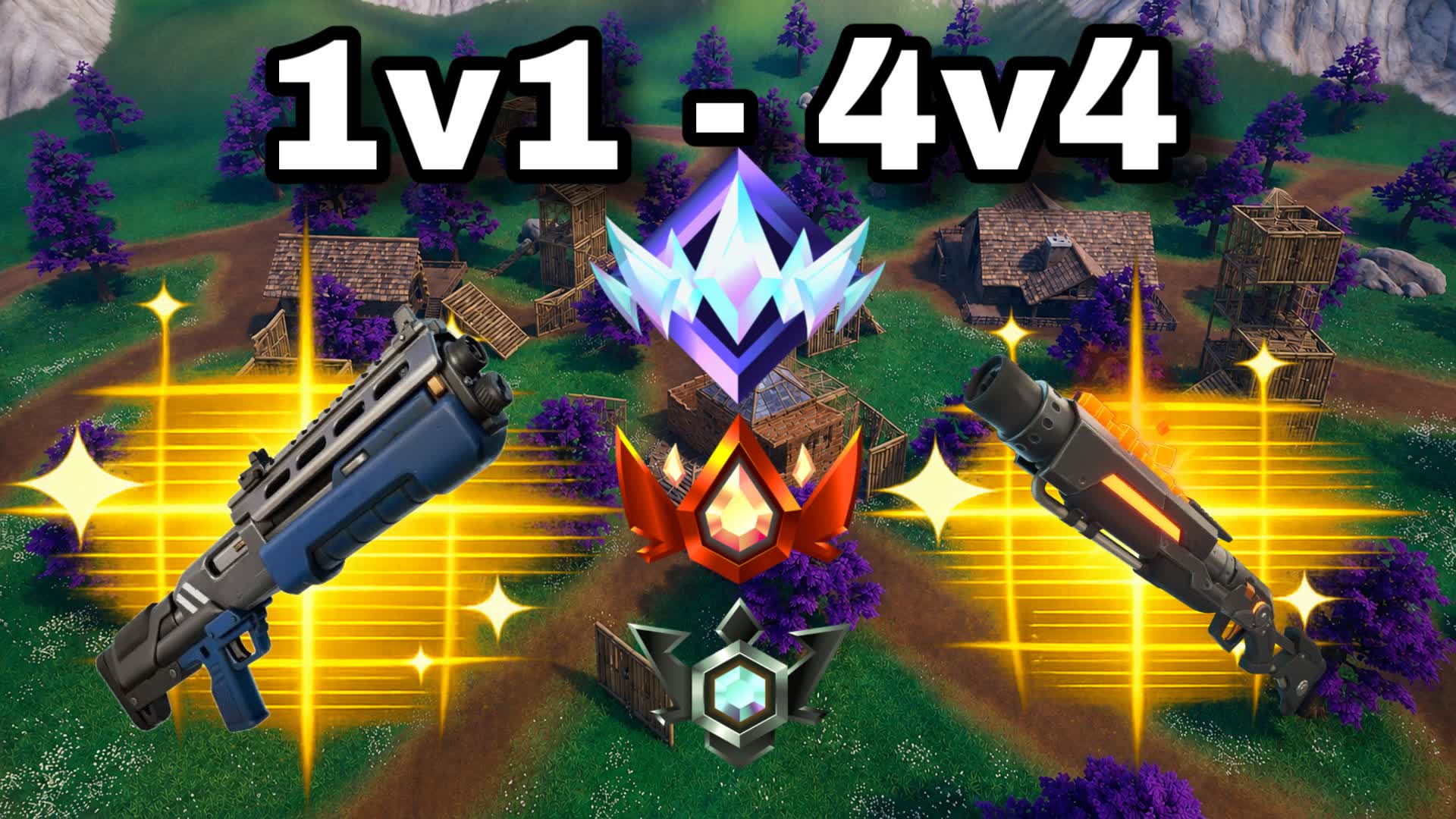 PRO 1V1 TO 1V4 ZONE WARS - WLBGG β Fortnite Creative map