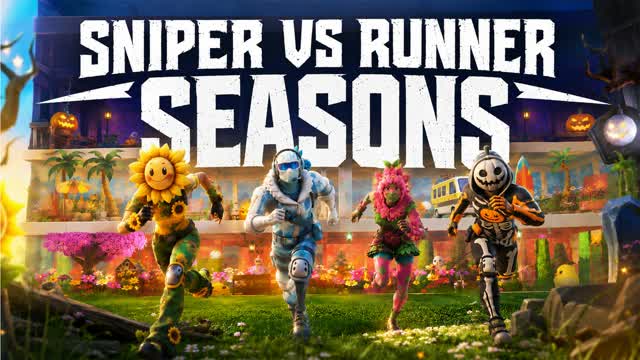 SNIPER VS RUNNER - ALL SEASONS β Fortnite Creative map