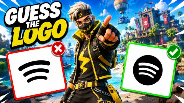 GUESS LOGO 🔎 PARKOUR OBBY — Fortnite Creative map