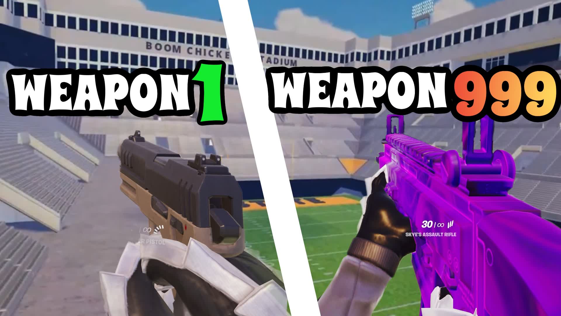College Stadium Gun Game — Fortnite Creative map