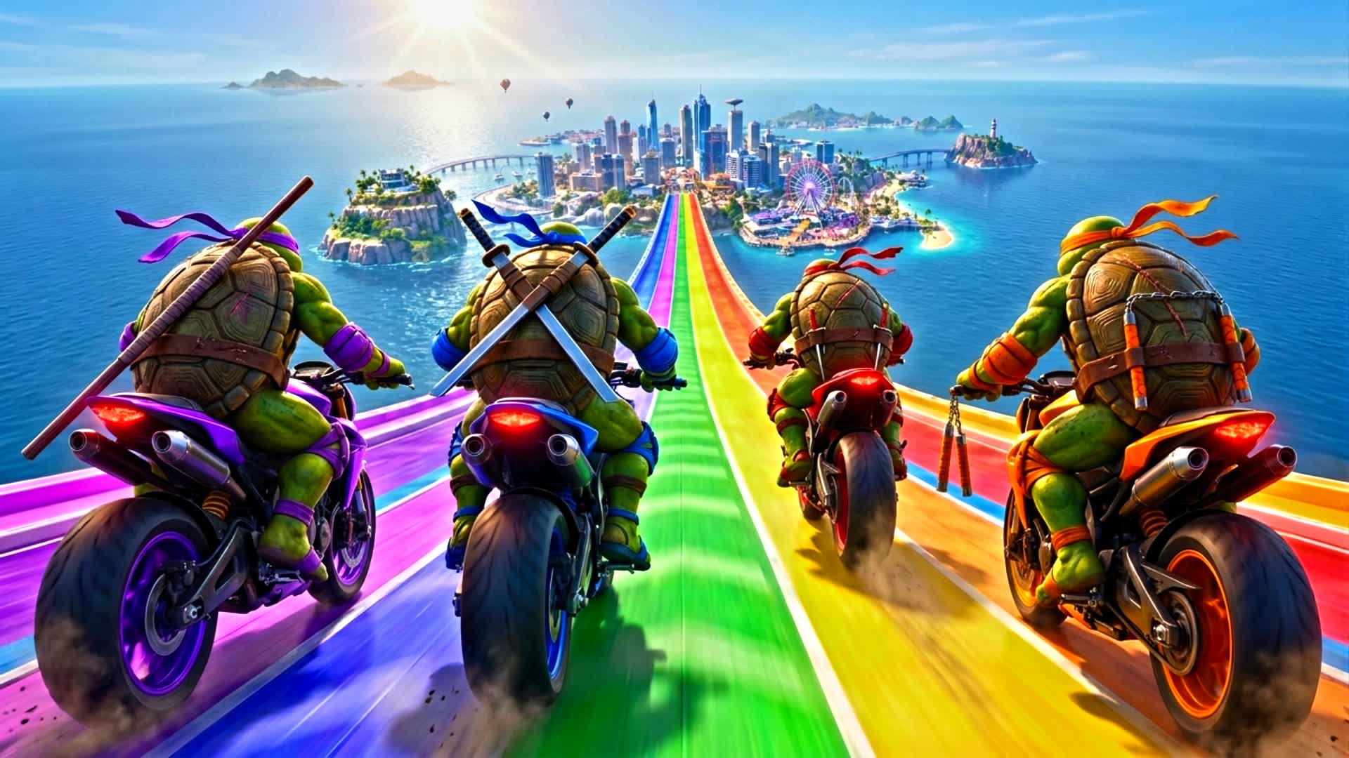 ๐DRIVE CITY TMNT โ Fortnite Creative map