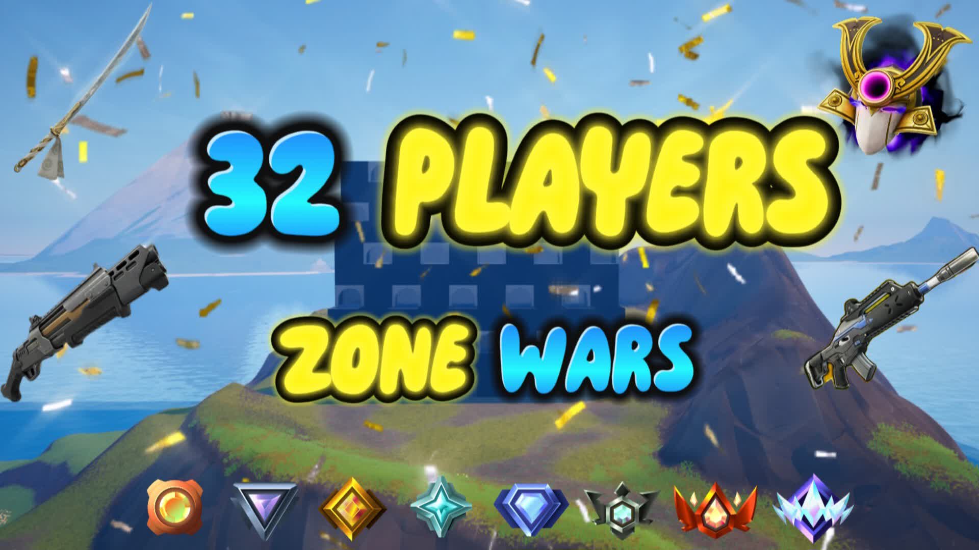 32 PLAYER ZONE WARS β Fortnite Creative map
