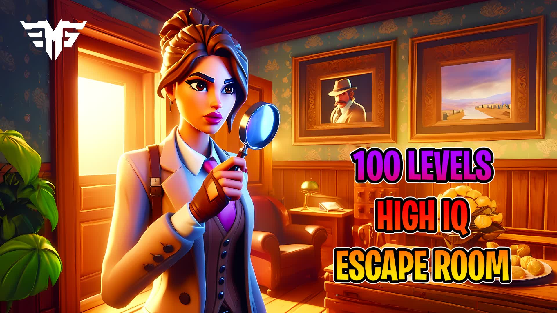 π΅π»ββοΈ100 LEVEL HIGH IQ ESCAPE ROOMπ β Fortnite Creative map
