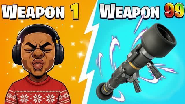 ULTIMATE GUN GAME 🔫 ONE SHOT 🎯 HERO ⭐ — Fortnite Creative map