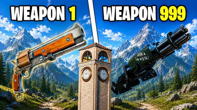 Backrooms Gun Game! — Fortnite Creative map