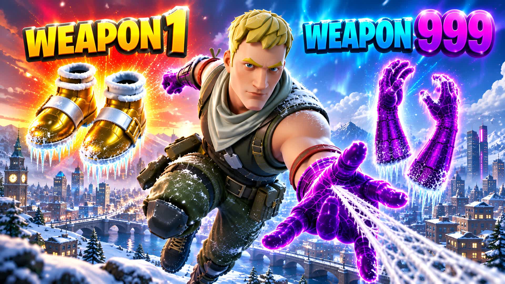 ❄️ SNOW GUN BATTLE! 🔫ONESHOT — Fortnite Creative map