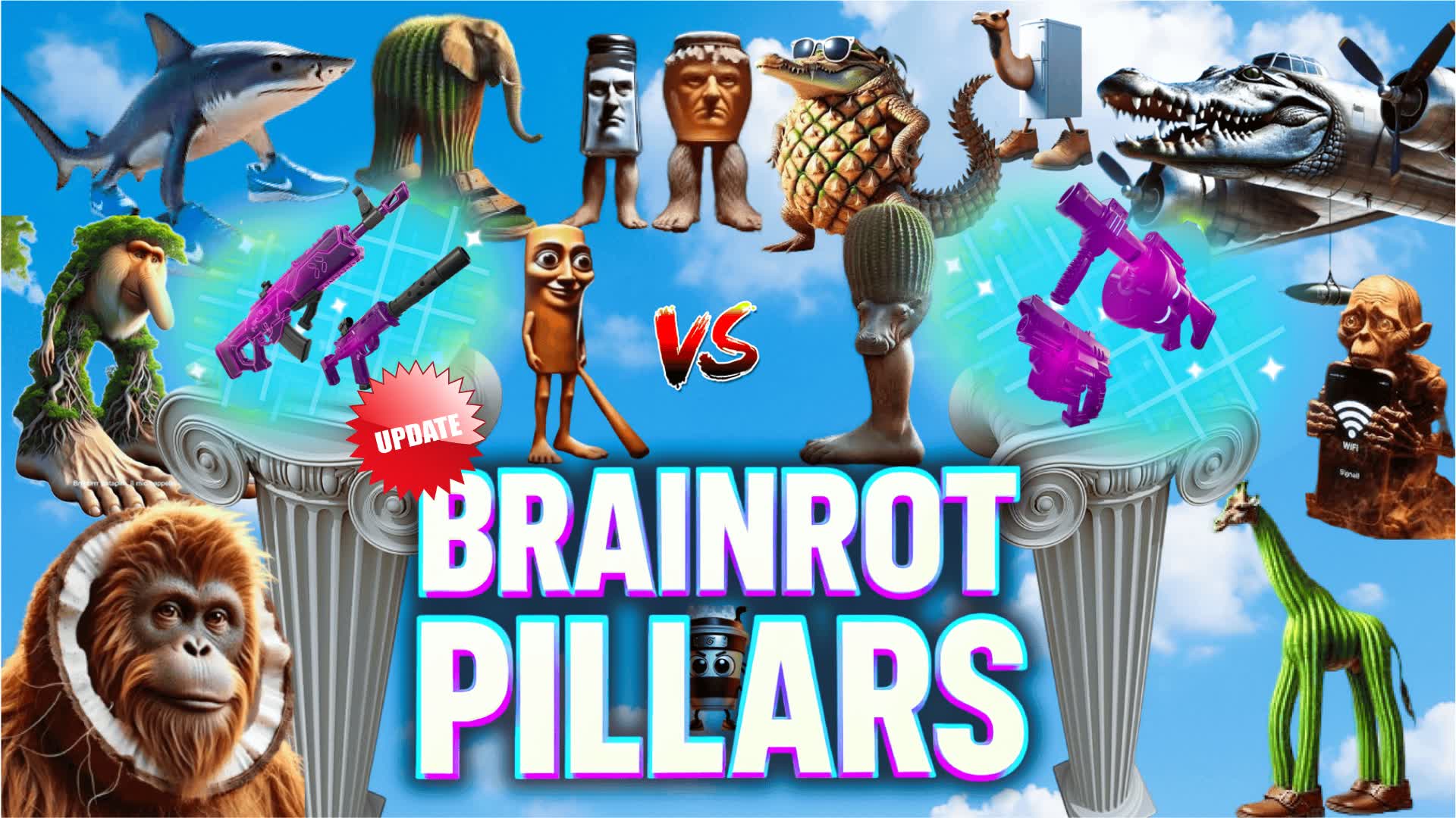 STEAL A BRAINROT PILLARS/TOWERS/PILARS โ Fortnite Creative map