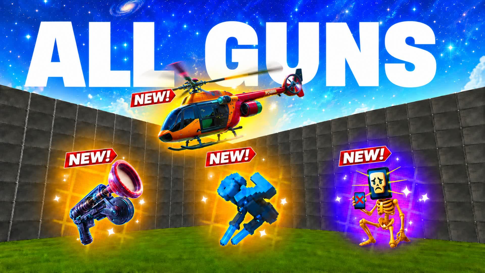 1V1 ALL GUNS & VEHICLES — Fortnite Creative map
