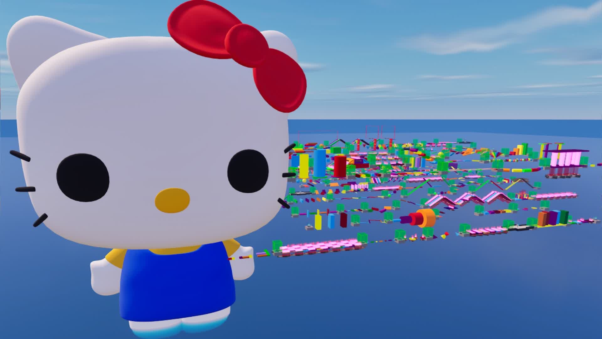 150 LEVEL HELLO KITTY PARKOUR ⭐ — Fortnite Creative map