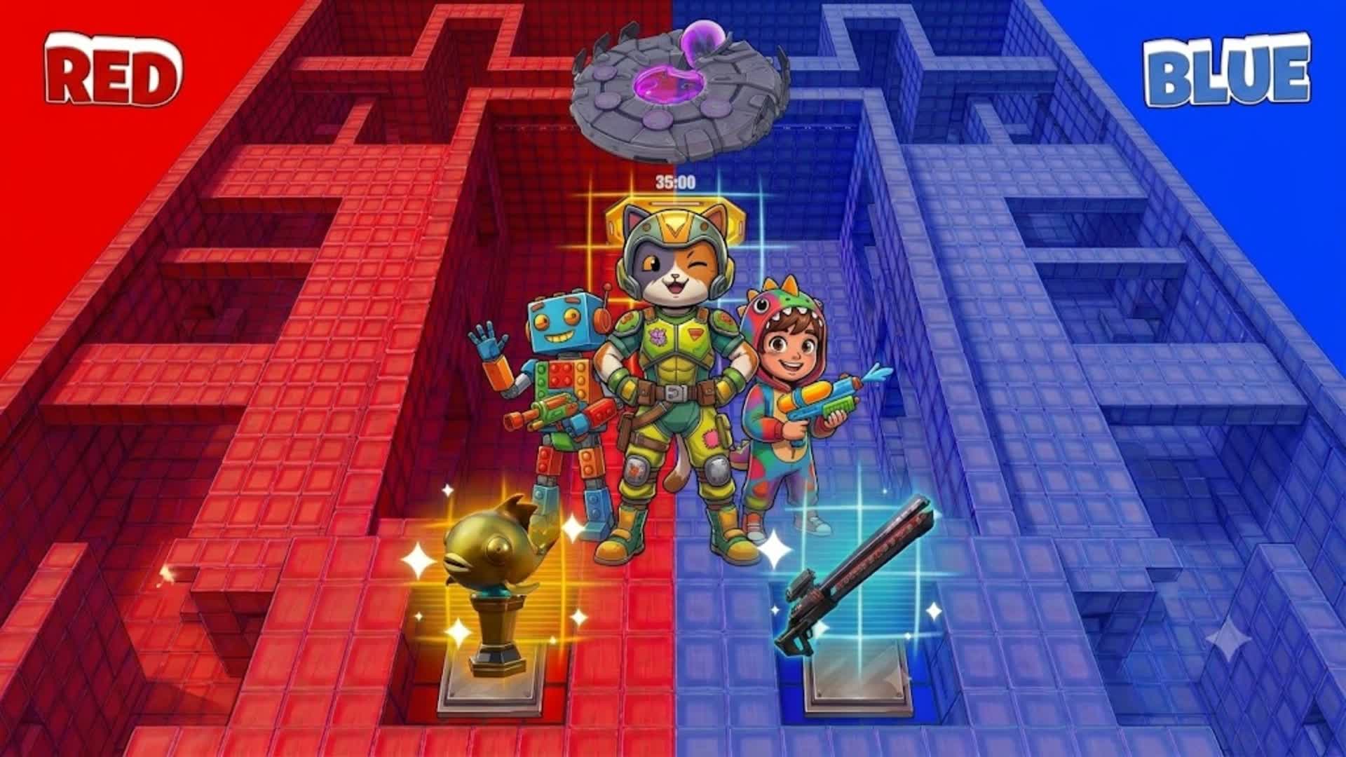 NEW FUNNY RED VS BLUE — Fortnite Creative map