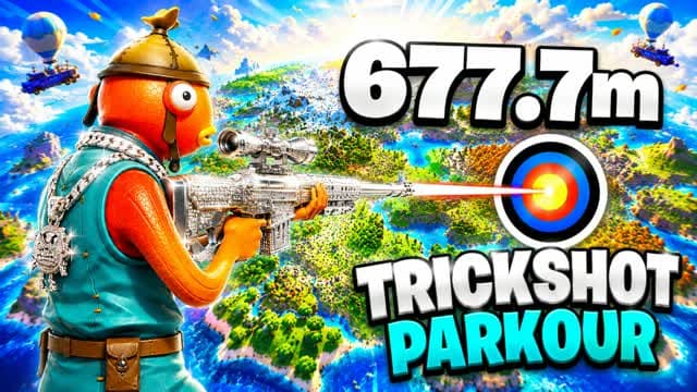 π FISH TRICK SHOT PARKOUR 100+ π β Fortnite Creative map
