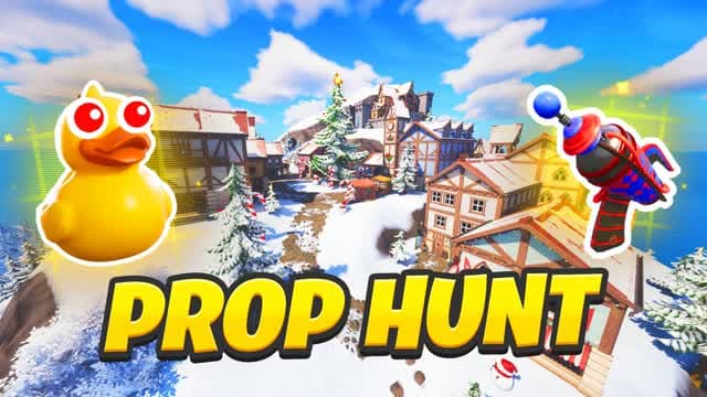 Winter Town Castle Prop Hunt⛄ — Fortnite Creative map