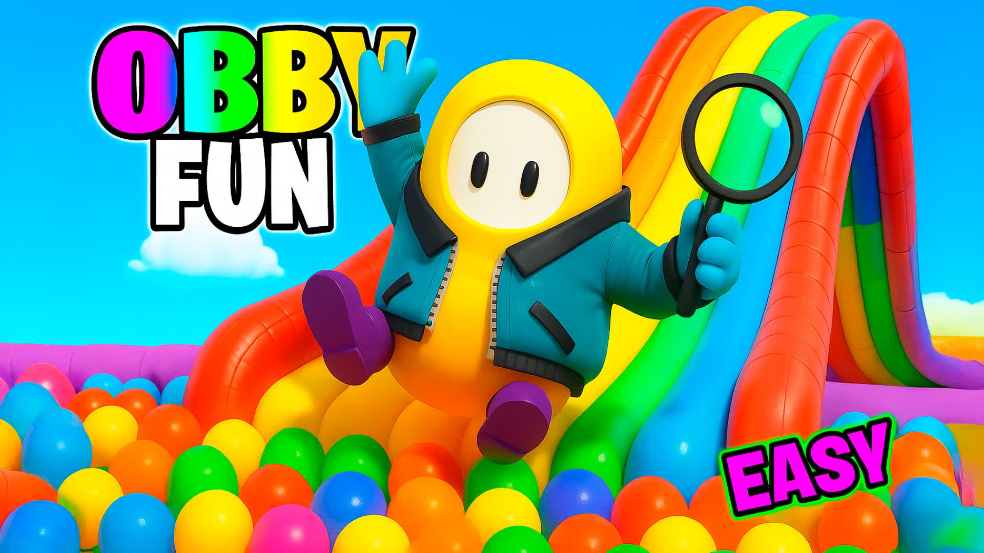 ⭐FALL GUYS OBBY EASY — Fortnite Creative map