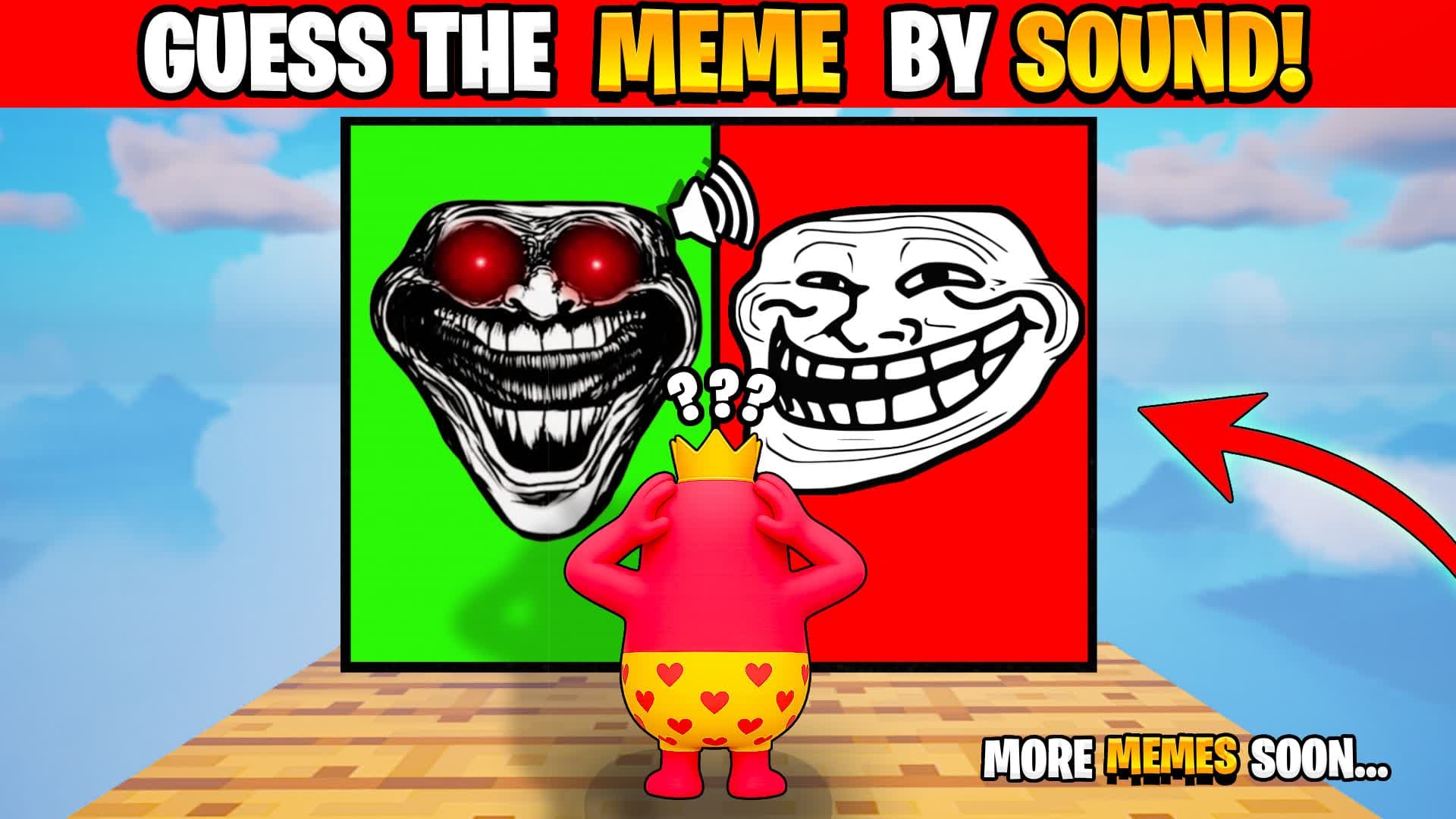 GUESS MEME 🔊 PARKOUR MINIGAME — Fortnite Creative map
