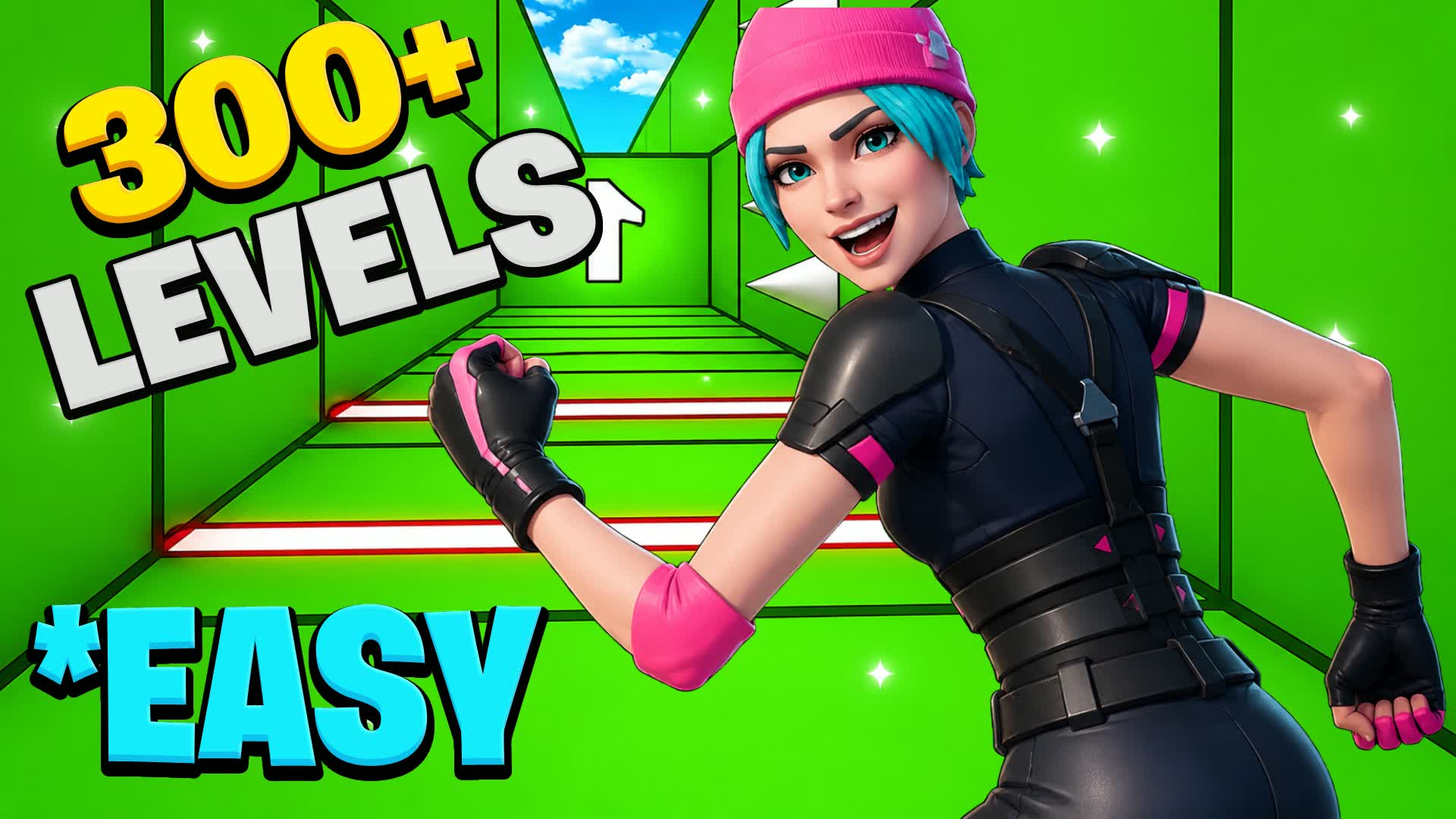 ⭐EASY PARKOUR 300+⭐ — Fortnite Creative map
