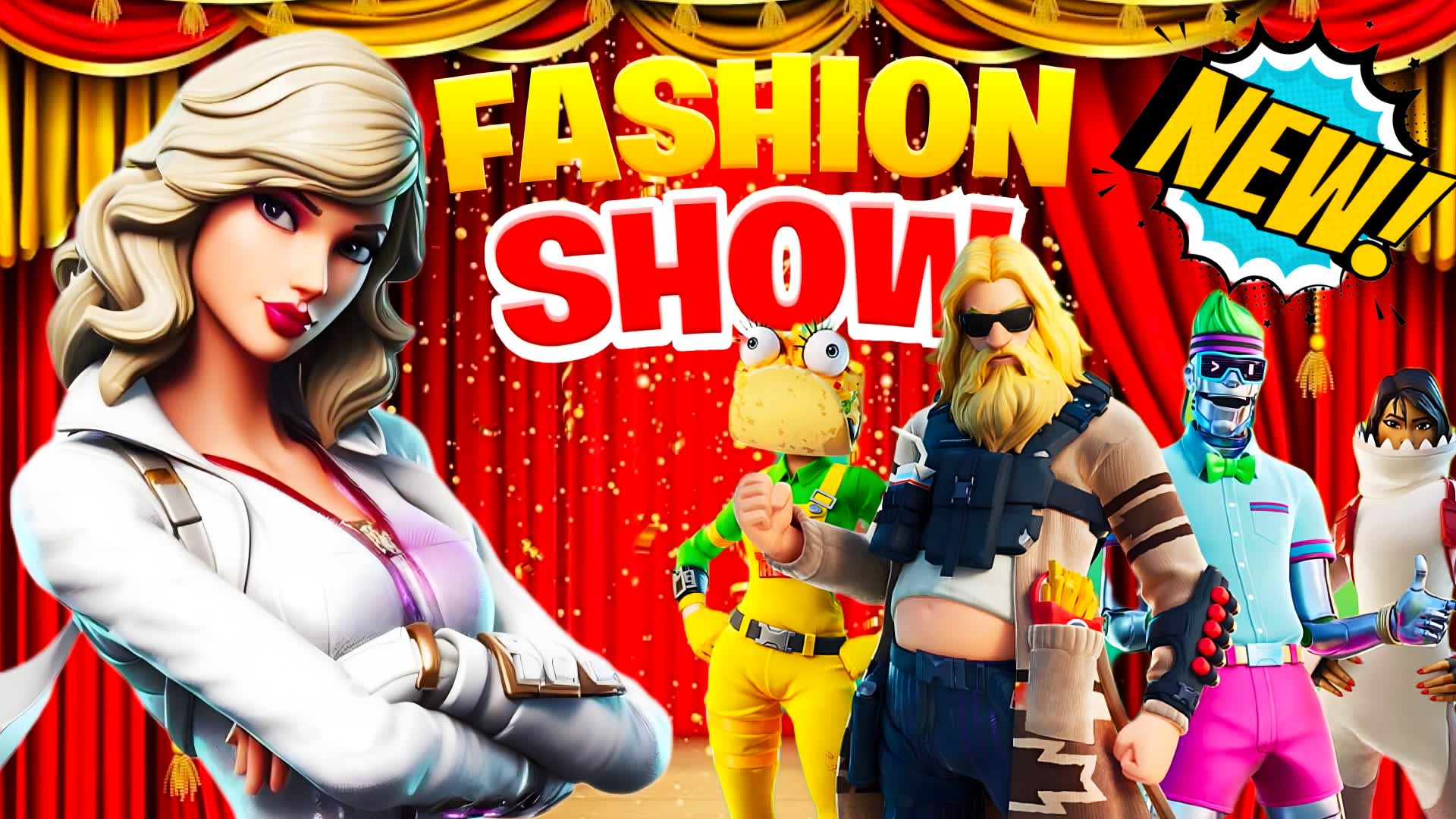 🌟FASHION SHOW 80 PLAYERS🎉(PIMBA) — Fortnite Creative map