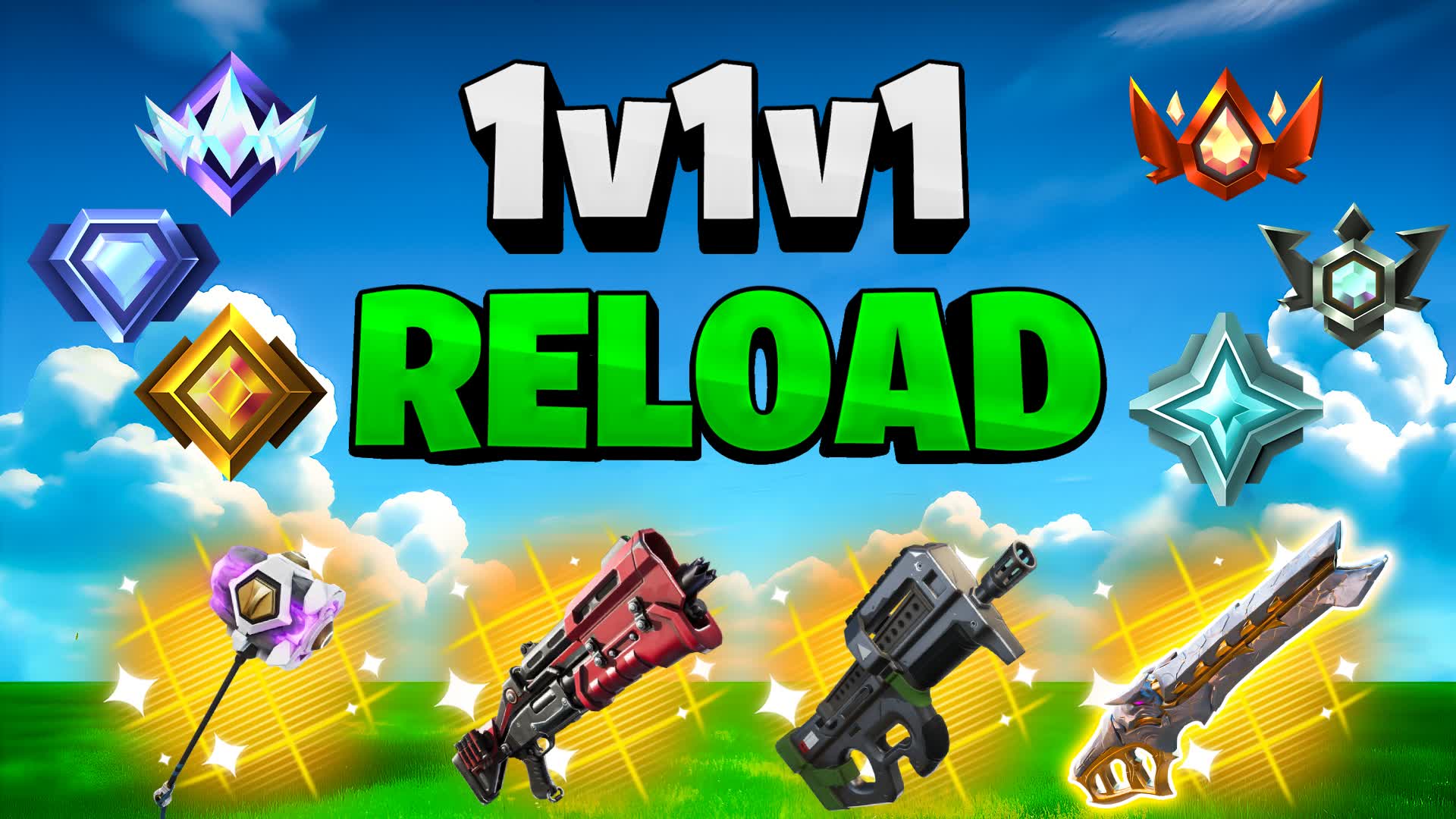 1v1v1 PVP Realistic Reload Free For All — Fortnite Creative map