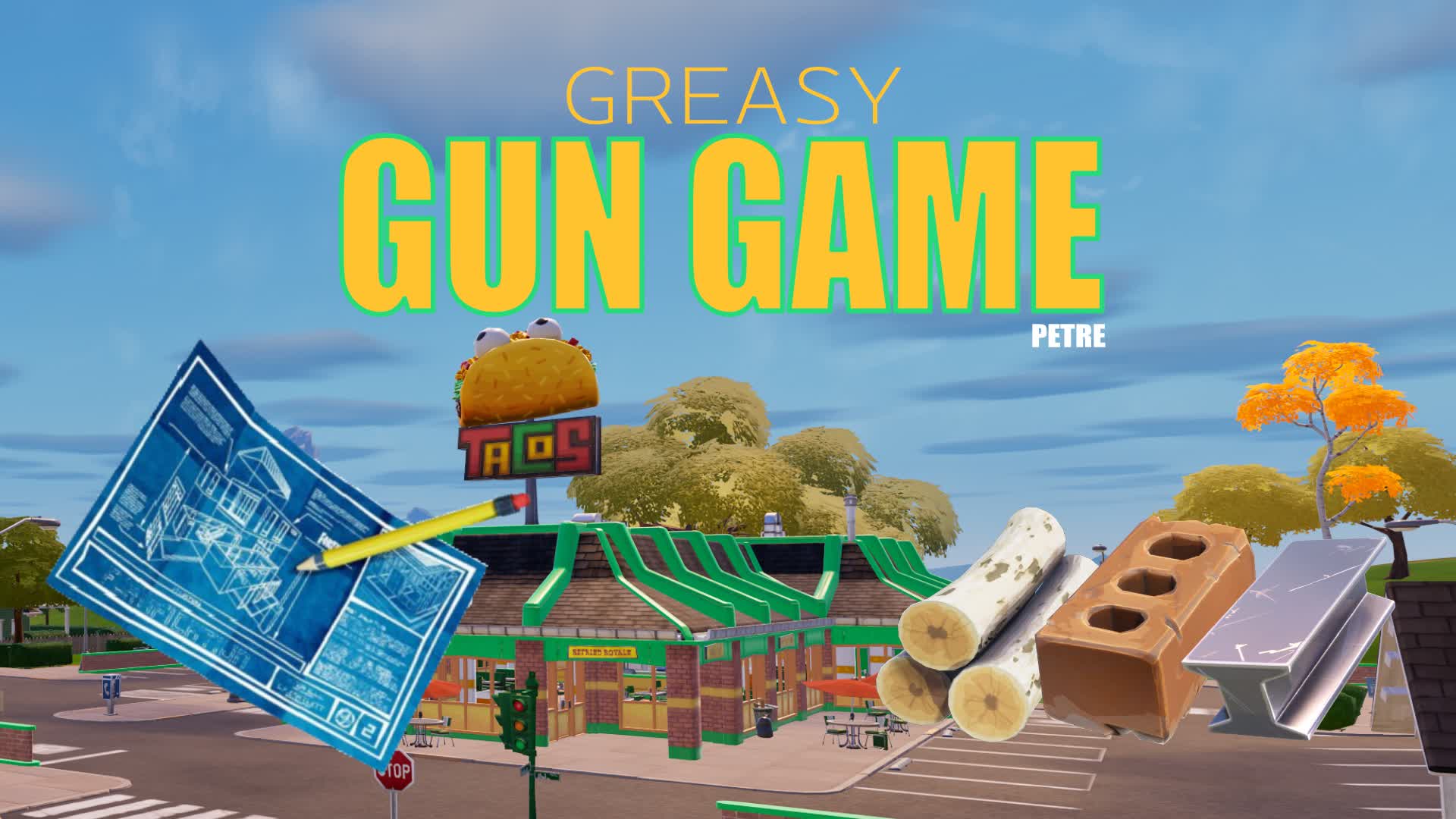 Greasy Gun Game (Builds) — Fortnite Creative map
