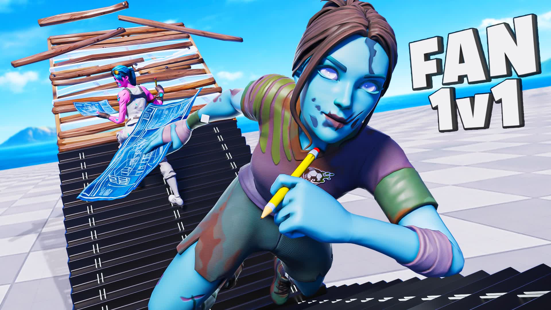 FAN 1V1 BUILD FIGHTS (200 PUMPS) — Fortnite Creative map