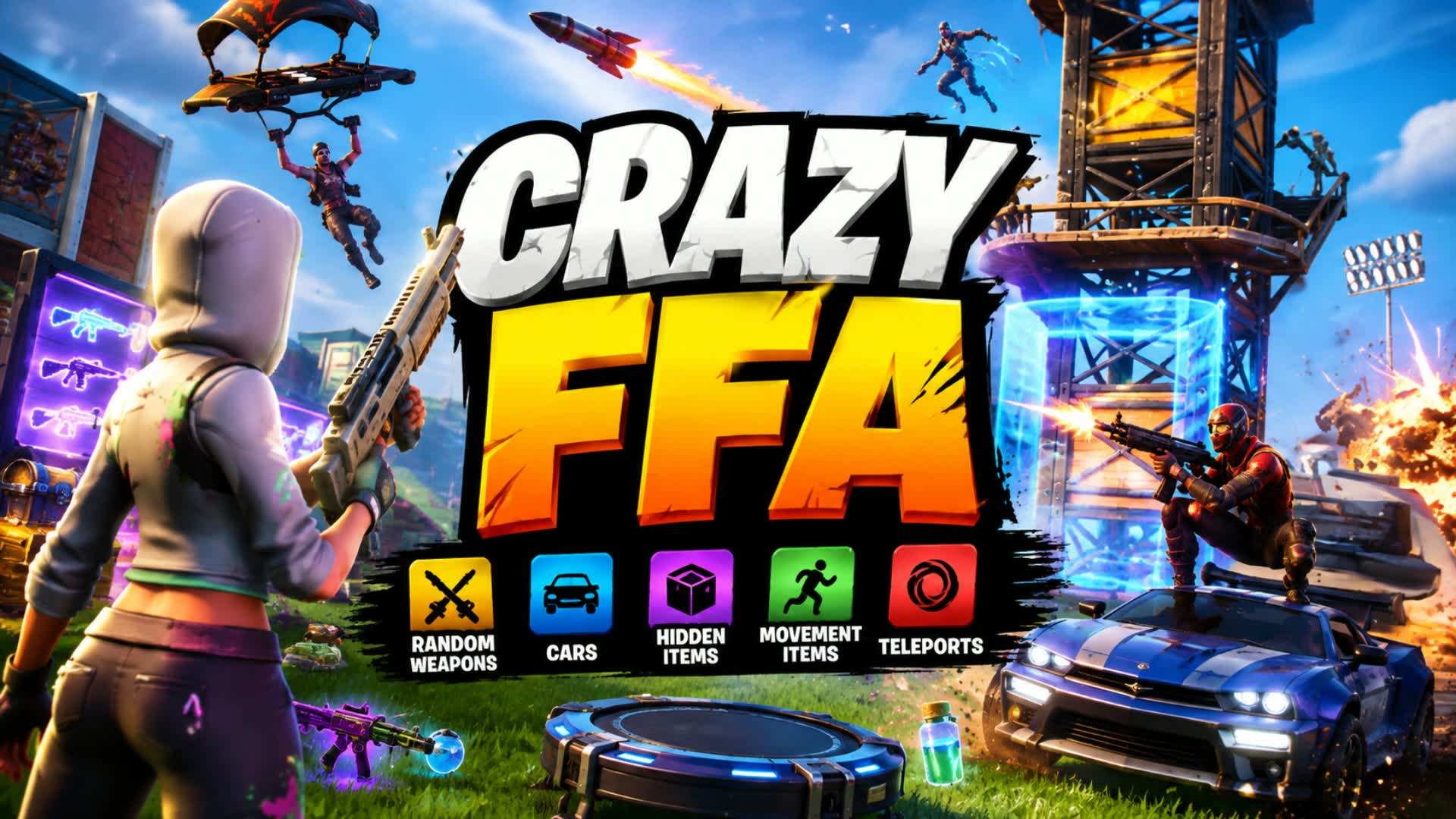 Crazy FFA — Fortnite Creative map