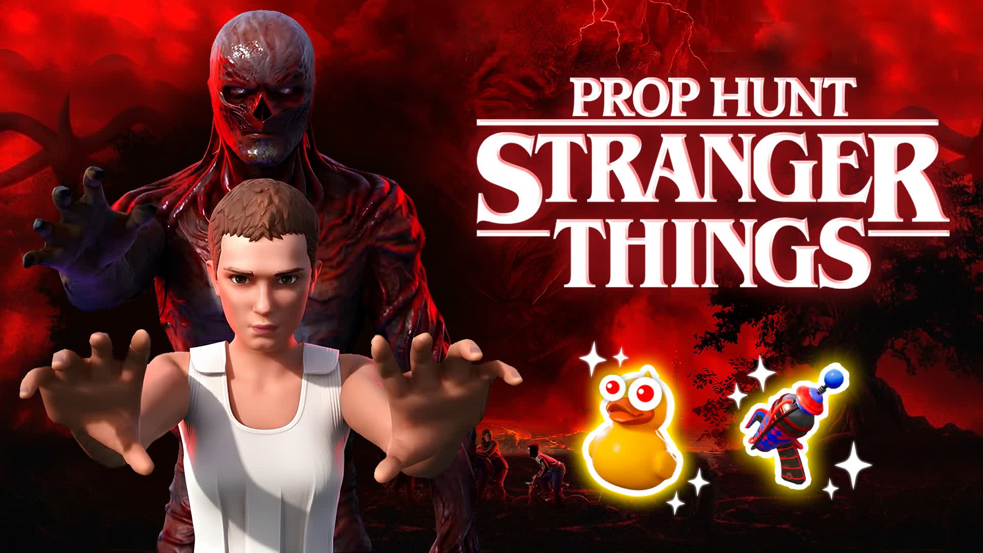 STRANGER THINGS PROP HUNT β Fortnite Creative map