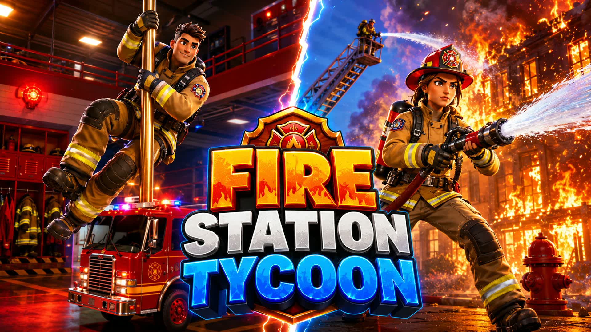 FIRE STATION TYCOON — Fortnite Creative map