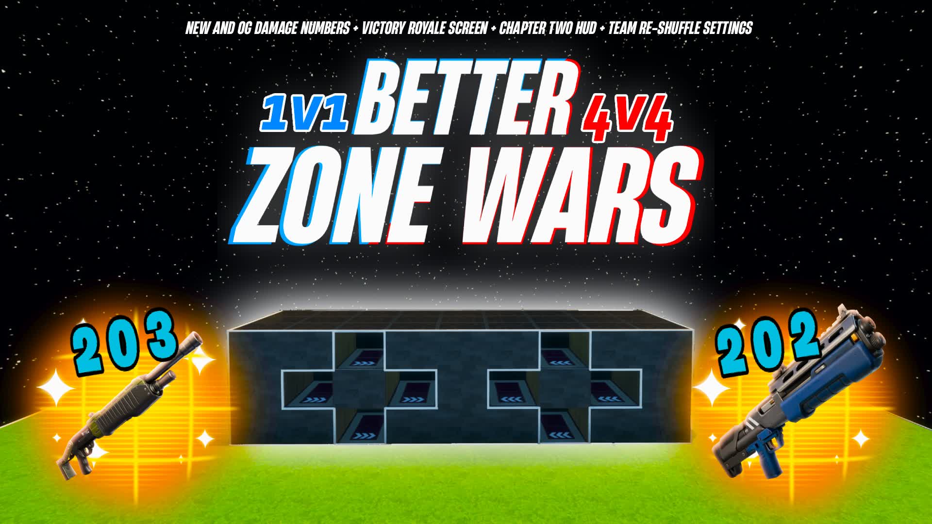 BETTER ZONE WARS (1v1-4v4) — Fortnite Creative map