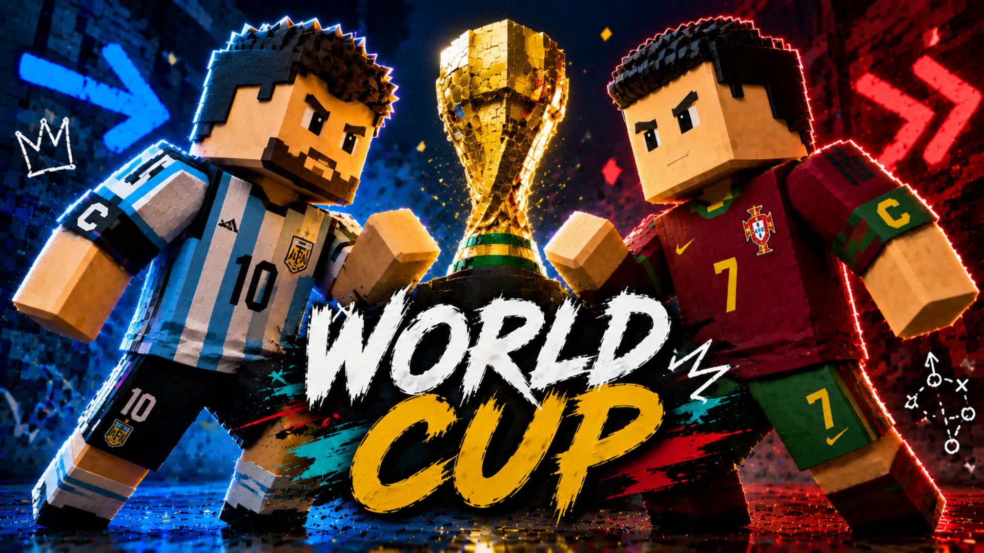 BLUE VS RED π΅π΄ EPIC FOOTBALL TEAMS β Fortnite Creative map